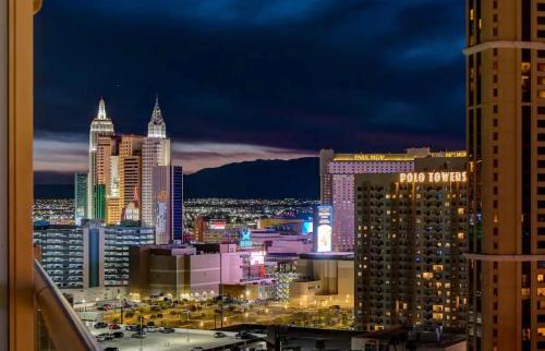Eclipse Studio at MGM Signature Tower 3 BALCONY STRIP VIEW F1 TRACK VIEW
