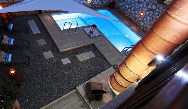 Eco-friendly stone villa with private pool and jacuzzi near the sea
