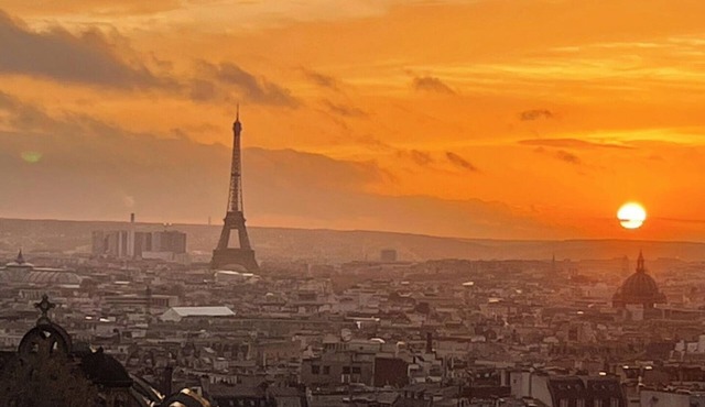 Eiffel Tower View from the Top Floor | Montmartre