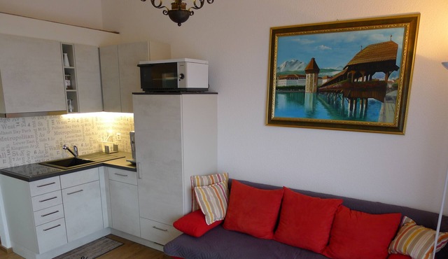 Elfe-Apartments: Studio for 2 adults, balcony with lake and mountain view