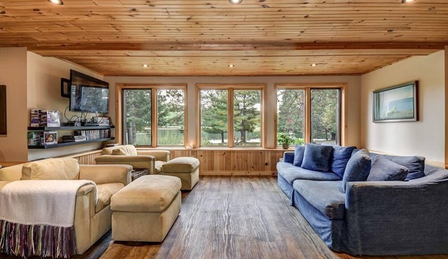 Enjoy 3 bed, Lower Level Waterfront on 280 acres