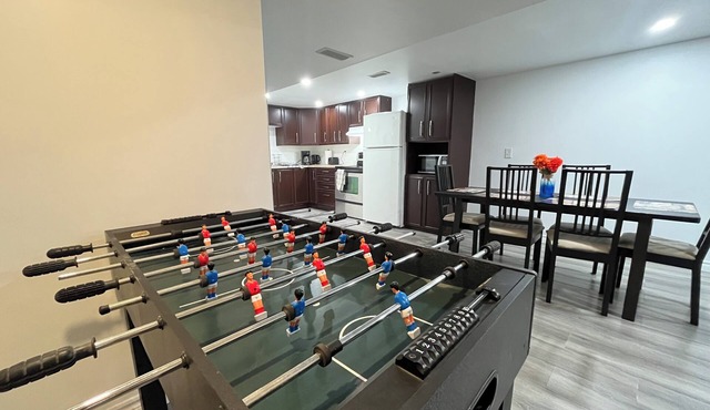 Entire basement suite with a foosball table!