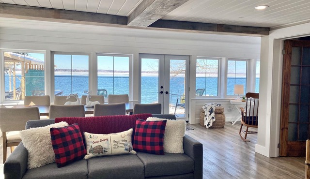 Entire Lakefront Cottage + Boathouse Cozy & Peaceful with Stunning Views