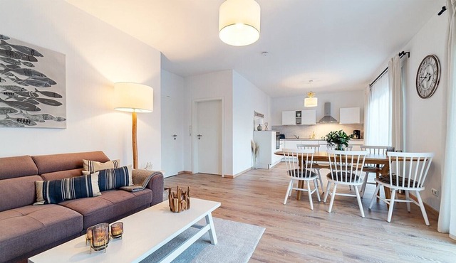 Exclusive, modern apartment with terrace and garden