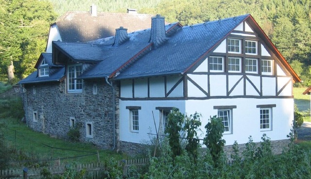 Exclusively renovated, romantic, old mill with a wooden water wheel