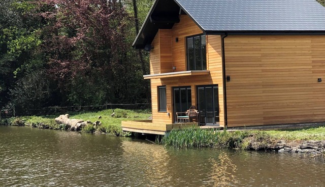 Executive retreat getaway featuring Professional hot tub. Hydropool luxury.