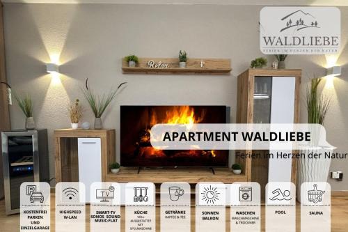 Exklusives 5-Sterne Apartment Waldliebe mit Indoor-Pool, Sauna, top Lage und Ausblick in die Natur, Hunde willkommen