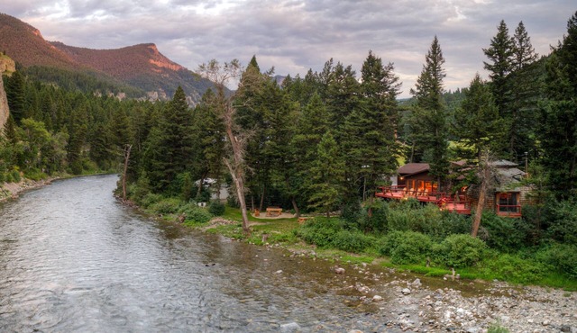 Experience a riverfront Big Sky home with hot tub!