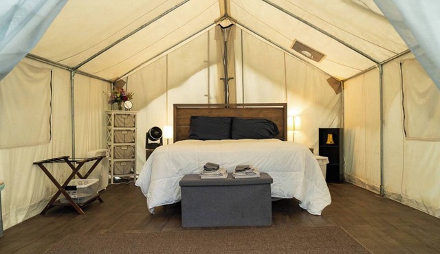 Explorer Glamping Tent! Forest Retreat & Hot Tubs!