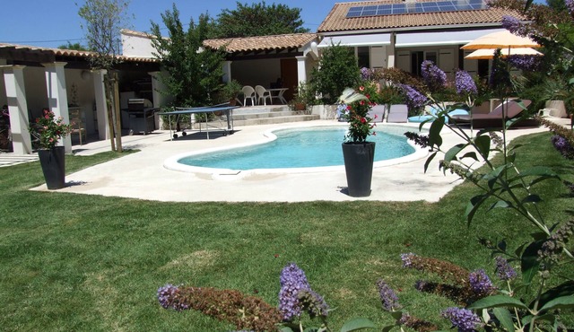 Family villa surrounded by a landscaped garden