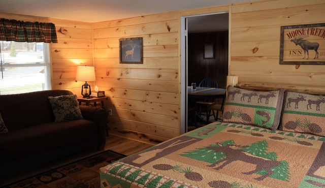 Family cabin at Rowe’s Cabins .We are the family fun place.