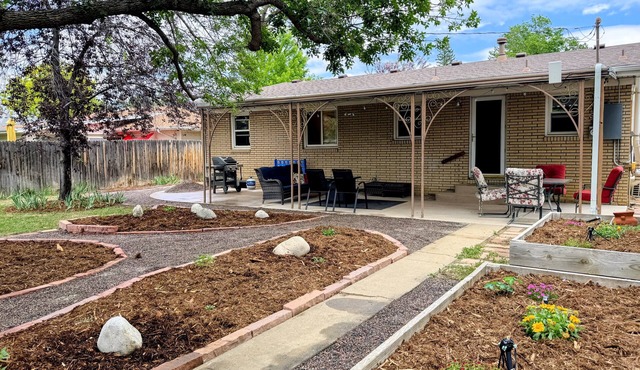 Family Friendly Central Retreat with Covered Patio, AC, Fenced Yard