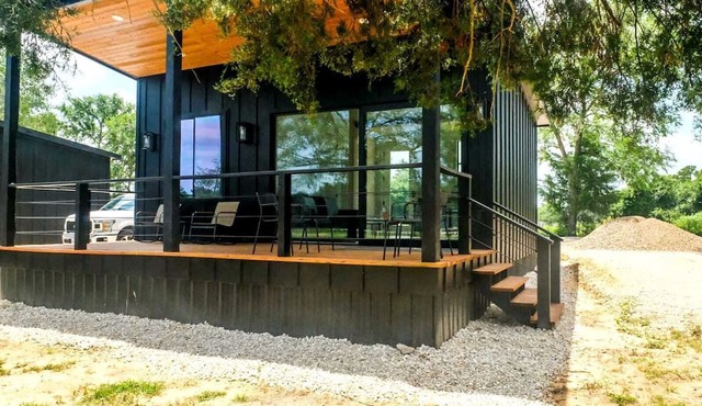 Family-Friendly Tiny Home Resort with Pool, Goats & Pond in Hempstead near Houston