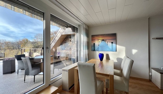 Fantastic maisonette apartment on a south-facing slope above the Rursee in Woffelsbach
