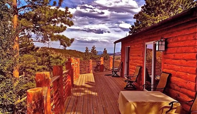 Fawn Haven Cabin Bailey Colorado Huge Deck with View and 1 Acre Fenced Dog Run