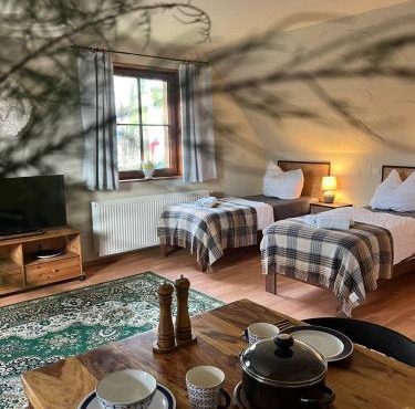Ferienhaus Feldblick mit Kamin für 15 Personen