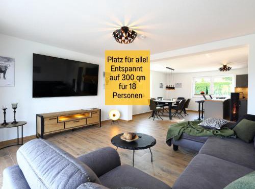 Ferienhaus Höckelheim nahe Göttingen 300 qm für Familien und Gruppen bis 18 Personen in 3 Wohnungen in einem Haus