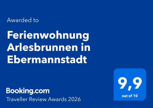 Ferienwohnung Arlesbrunnen in Ebermannstadt