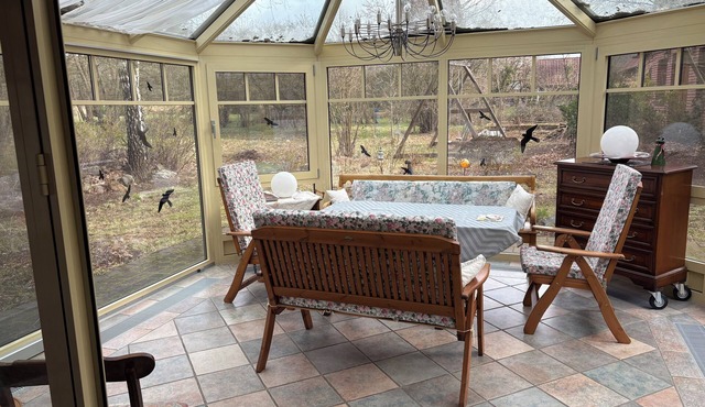 Ferienwohnung bei Lüneburg mit Garten, Kamin & privatem Eingang