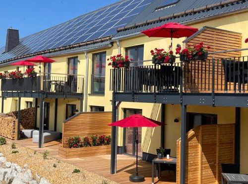 Ferienwohnung im Chaletstil Ährenglück 70 qm Wellness Fitness Sauna Bergrödelhof