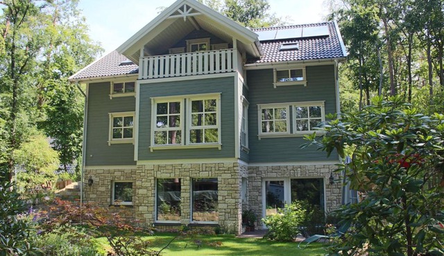Ferienwohnung "Skogshem" im skandinavischen Stil am Waldrand