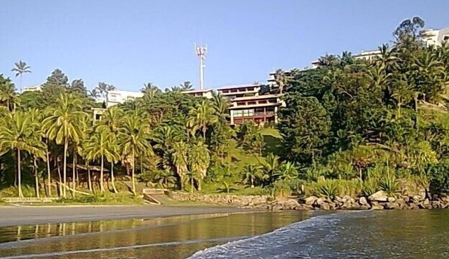 Film House, overlooking the sea, terrace and pool.