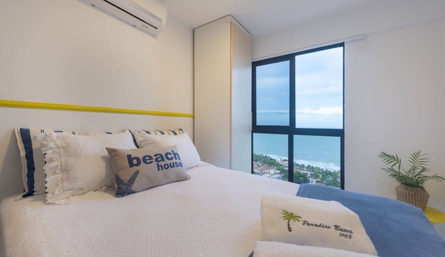 Flat with spectacular view of PONTA NEGRA BEACH, 55 MB Wi-Fi, garage