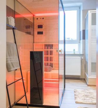 FlowApartment Hof, 24h Checkin, IR-Sauna, Parkplatz, WLan250Mbit