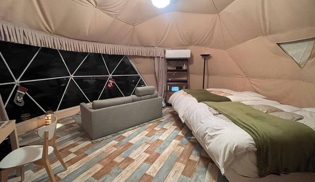 For 4 people Premium Dome 6m Tent F with shower/Ito Shizuoka