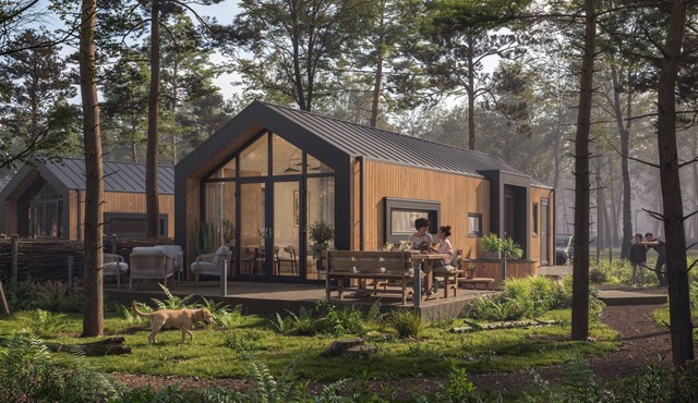 Forest Lodge for 6 people located on the edge of the park with views of the forest. Spacious holiday home with 3 bedrooms, a terrace and plenty of privacy in nature.