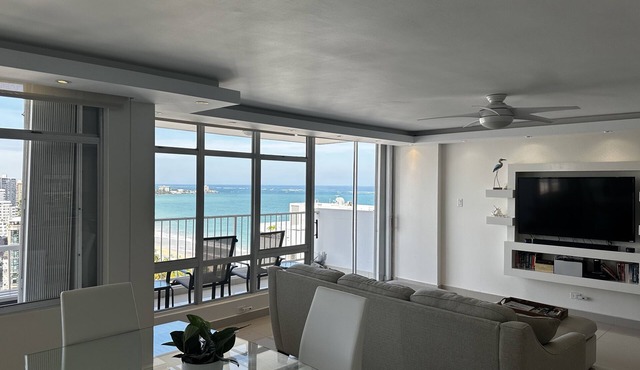Forever beach and sunset views from this elegant 18th floor OCEANFRONT condo