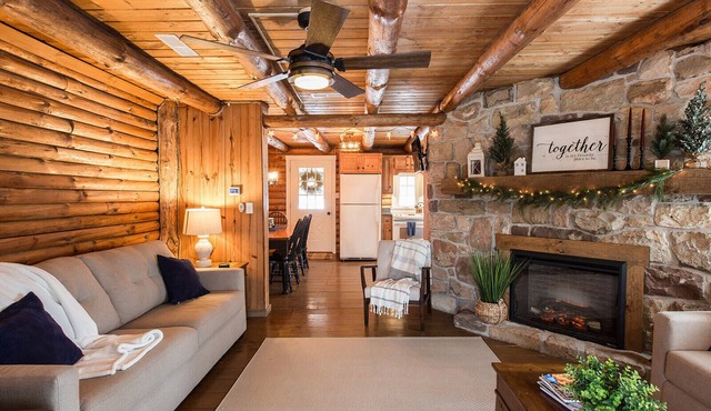 Fox Creek Cabin in the woods with stream