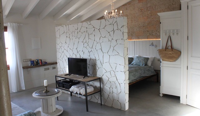 Full apartment Loft, 5 min. beaches, with AC, wireless, satellite TV .