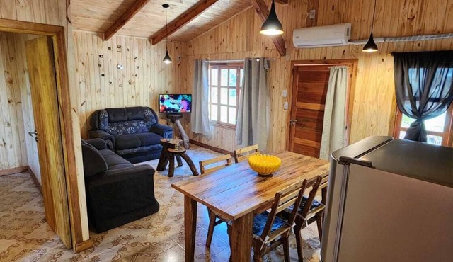 Fully equipped cabins, on the jungle route on the way to the Moconá Falls.
