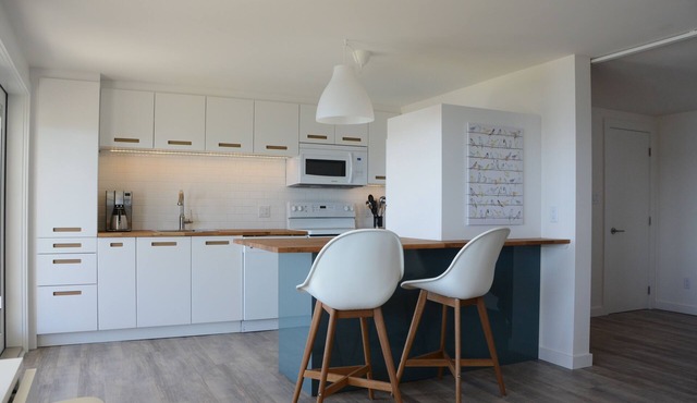 Fully-equipped, comfortable, modern oceanfront suite right on the beach!