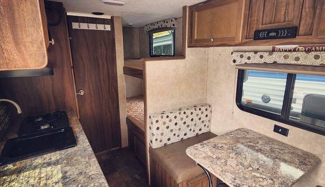 Fully stocked camper with delivery/setup to your favorite campground/cabin/event