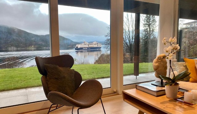 Funky cabin with a panoramic view of the Oslofjord