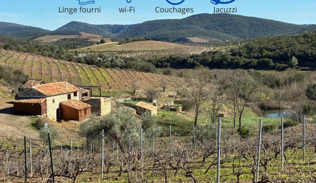 Gîte 9 pers, jacuzzi Parc Régional Haut Languedoc proche Roquebrun
