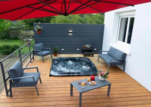 Gîte Le Berceau du Marin 4 chambres terrasse & spa Redon centre 300m