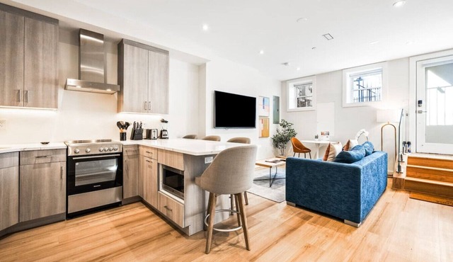 Garden level apt walk to Convention Center sleeps4