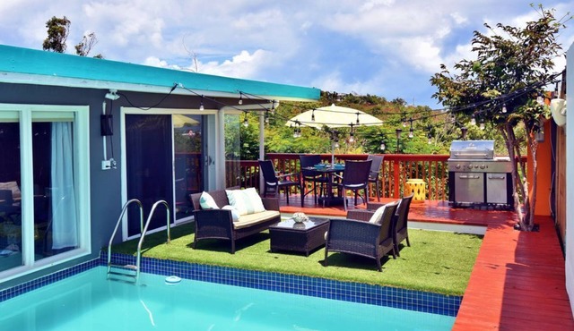 Generator! Private Pool Villa - Sapphire Beach 5min walk & Washer/Dryer WiFi 6