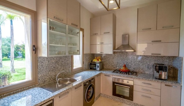 Generously equipped villa.