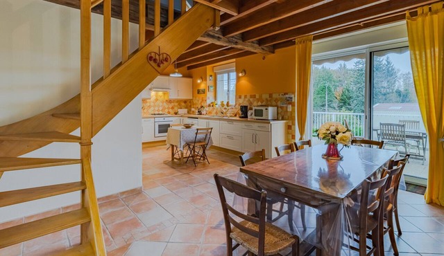 Gîte 'Le Bûcher' – Authentic Charm with Terrace, Balcony & Shared Garden in Natural Setting
