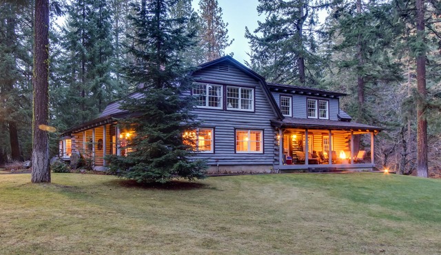 Gorgeous Riverfront Home & Guesthouse with Deck, Firepits & Media Room