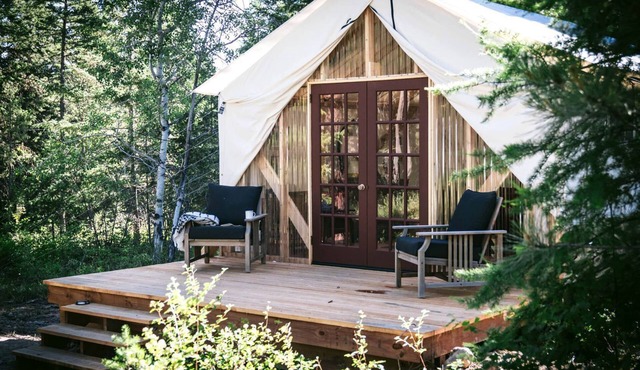 Gorgeous Tented Cabins near the Sapphire Mountains in the Bitterroot Valley Northwestern Montana, for a Glamping Getaway!