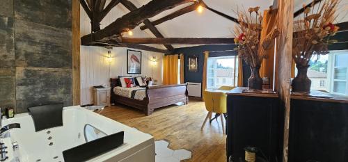 Grand studio romantique avec air climatisé