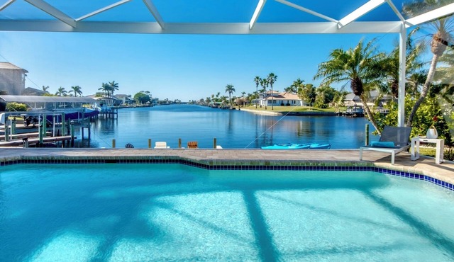 Great water views, large pool deck, house with pool table and lots of comfort