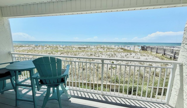 GULF FRONT CONDO BEACH SERVICE GORGEOUS VIEW 2ND FLOOR UNIT JULY OPENINGS