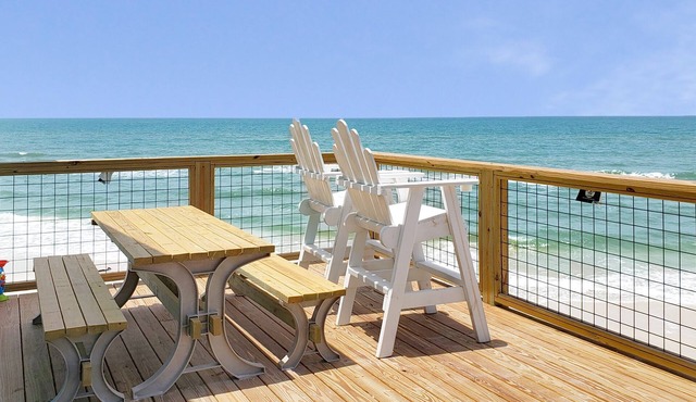 Gulf Front Home with Million Dollar views! Directly on the beach, steps to the water.