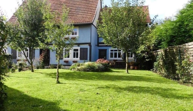 Half-timbered house with garden, barbecue and terrace